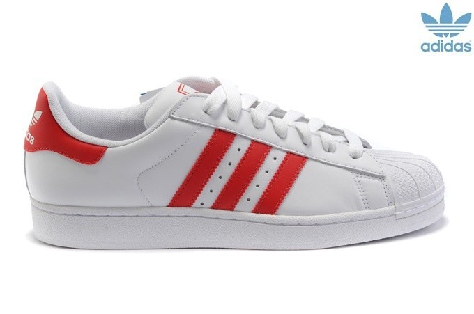 adidas superstar blanche et rouge pas cher